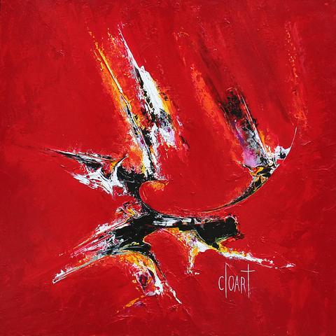 Astéroïde, tableau abstrait de Philippe Cloart