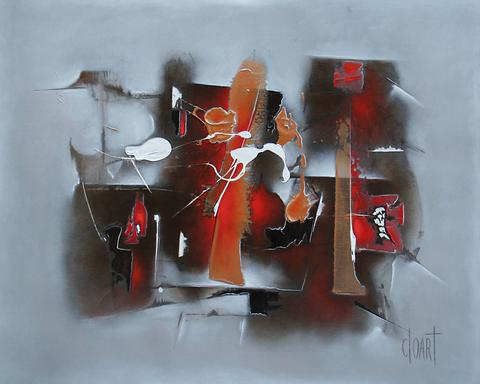 Belga metalic, tableau abstrait de Philippe Cloart