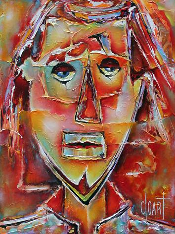 Clown 02, tableau de Philippe Cloart