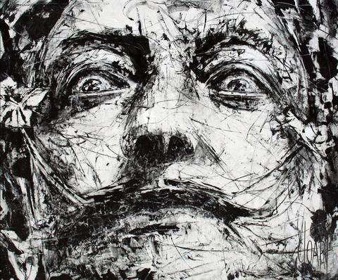 Dali noir et blanc, tableau de Philippe Cloart