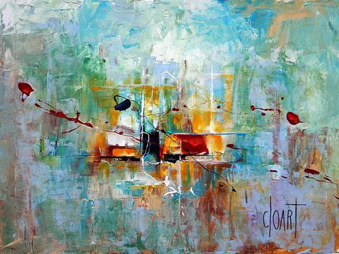 Divers, tableau abstrait de Philippe Cloart