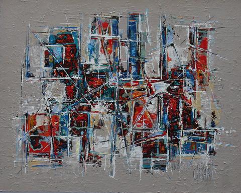 Éclat, tableau abstrait de Philippe Cloart