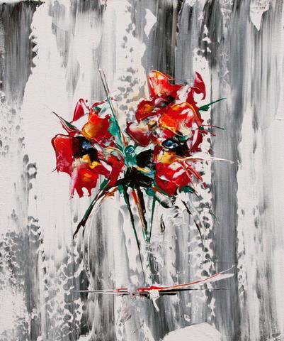 Fleur Marie-Lou, tableau de Philippe Cloart