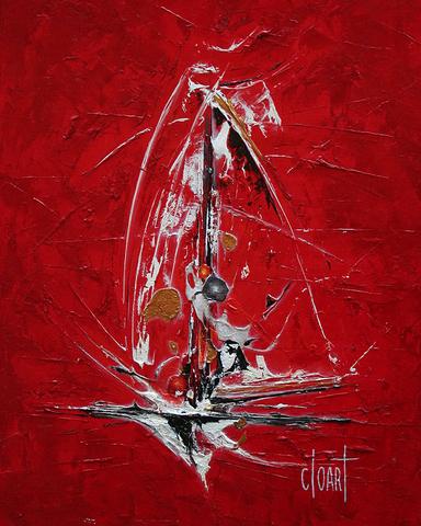 Le bateau, tableau abstrait de Philippe Cloart