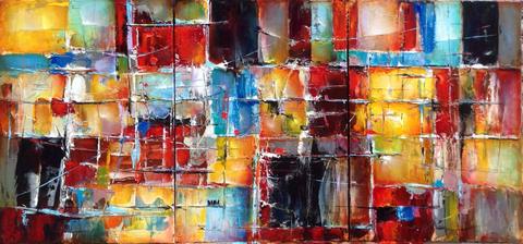 Partage, tableau abstrait de Philippe Cloart