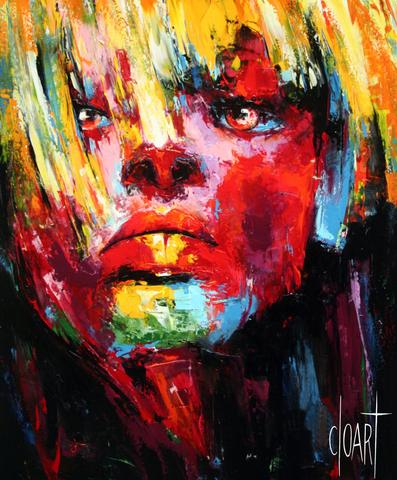 Visage Blondy, tableau de Philippe Cloart