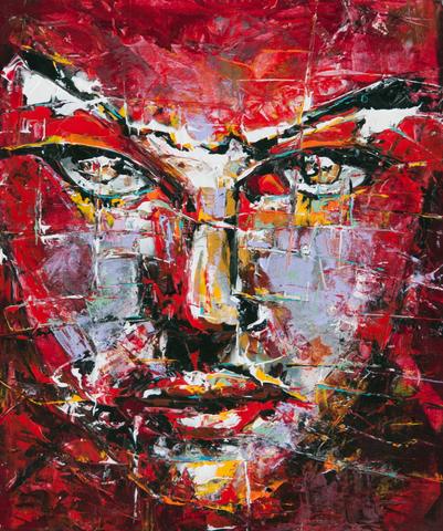Visage Navi II, tableau de Philippe Cloart