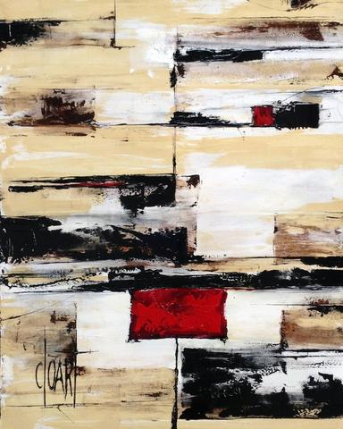 Équilibre polygone, tableau abstrait de Philippe Cloart